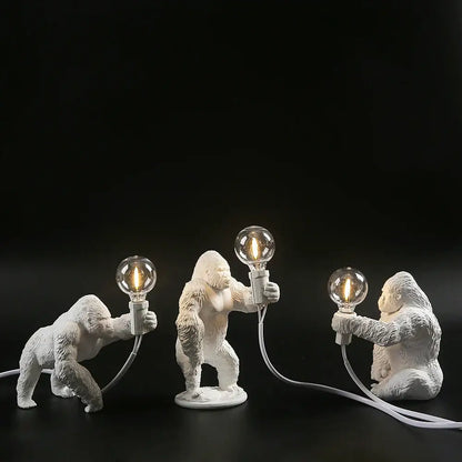 Bronze king kong gorilla table lamp bedroom night light