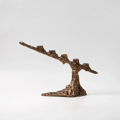 Bronze tree branch bamboo candle holder dining room centerpiece