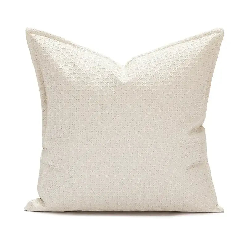 Brown & beige faux leather cushion cover 45x45cm living room decor