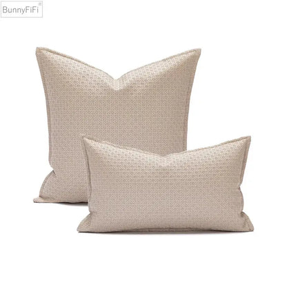 Brown & beige faux leather cushion cover 45x45cm living room decor