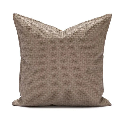 Brown & beige faux leather cushion cover 45x45cm living room decor