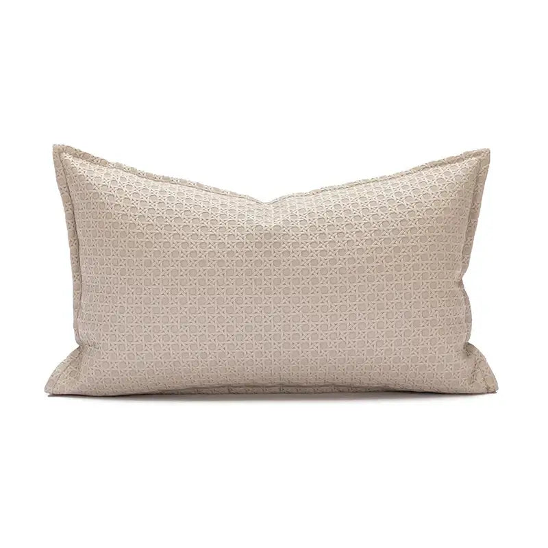 Brown & beige faux leather cushion cover 45x45cm living room decor