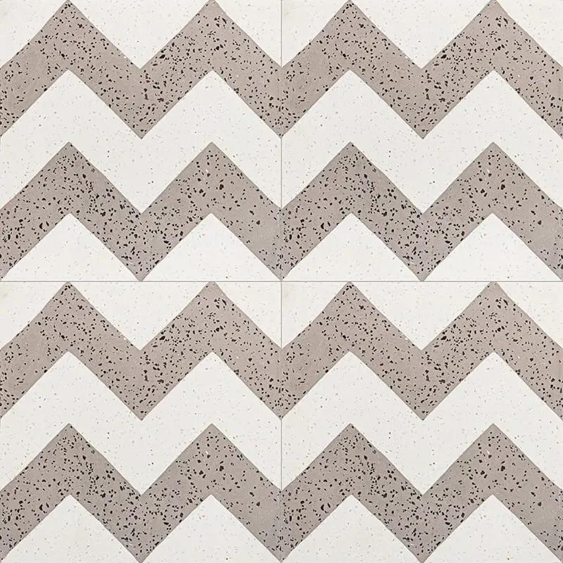 Brown, Beige Polished Allegro Cement Tiles 8x8