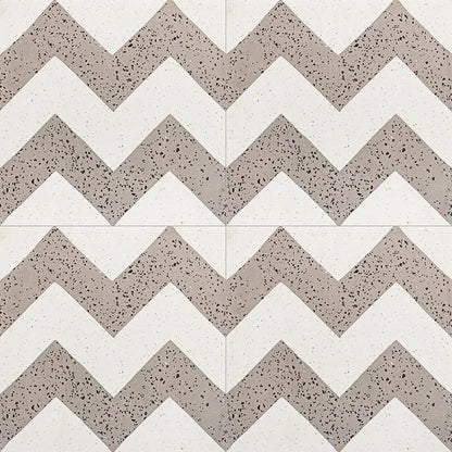 Brown, Beige Polished Allegro Cement Tiles 8x8