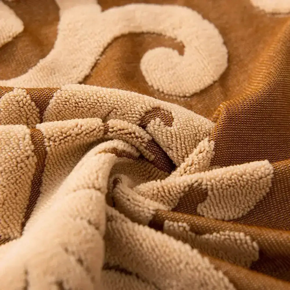 Brown damask solid embossed sofa cover slipcovers living room decor