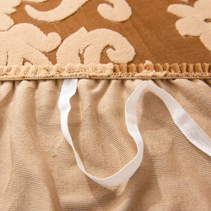 Brown damask solid embossed sofa cover slipcovers living room decor
