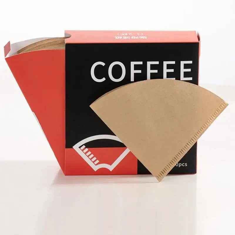 Brown filter paper coffee cone – kitchen brewing accessory