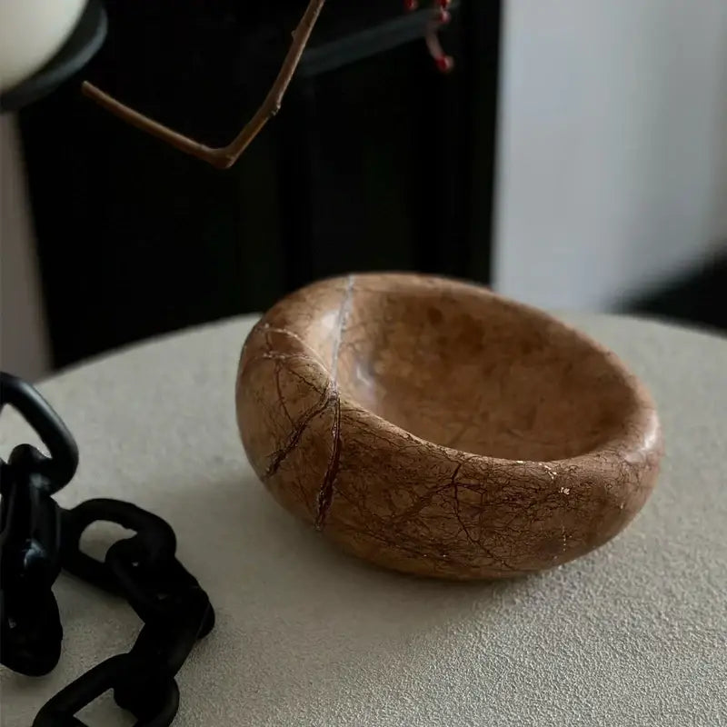 Brown & gray nest marble bowl bedroom jewelry storage