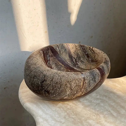 Brown & gray nest marble bowl bedroom jewelry storage
