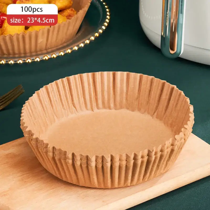 Brown non-stick barbecue paper baking cups kitchen cooking plate