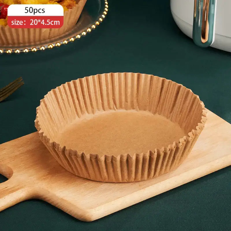 Brown non-stick barbecue paper baking cups kitchen cooking plate