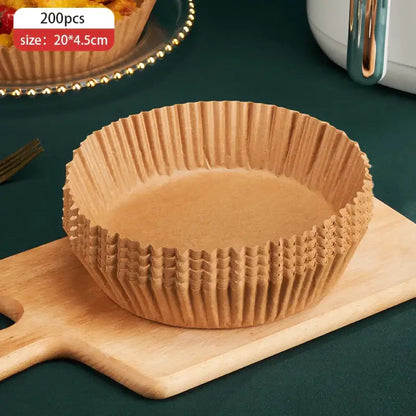Brown non-stick barbecue paper baking cups kitchen cooking plate