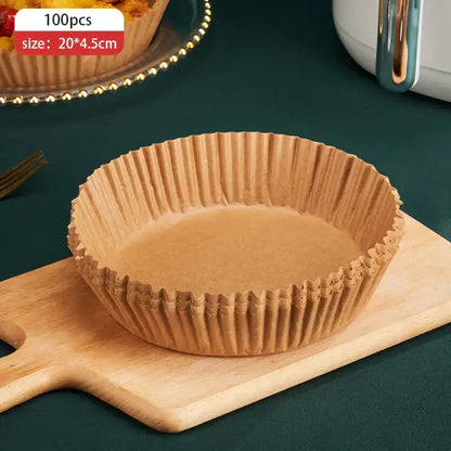 Brown non-stick barbecue paper baking cups kitchen cooking plate