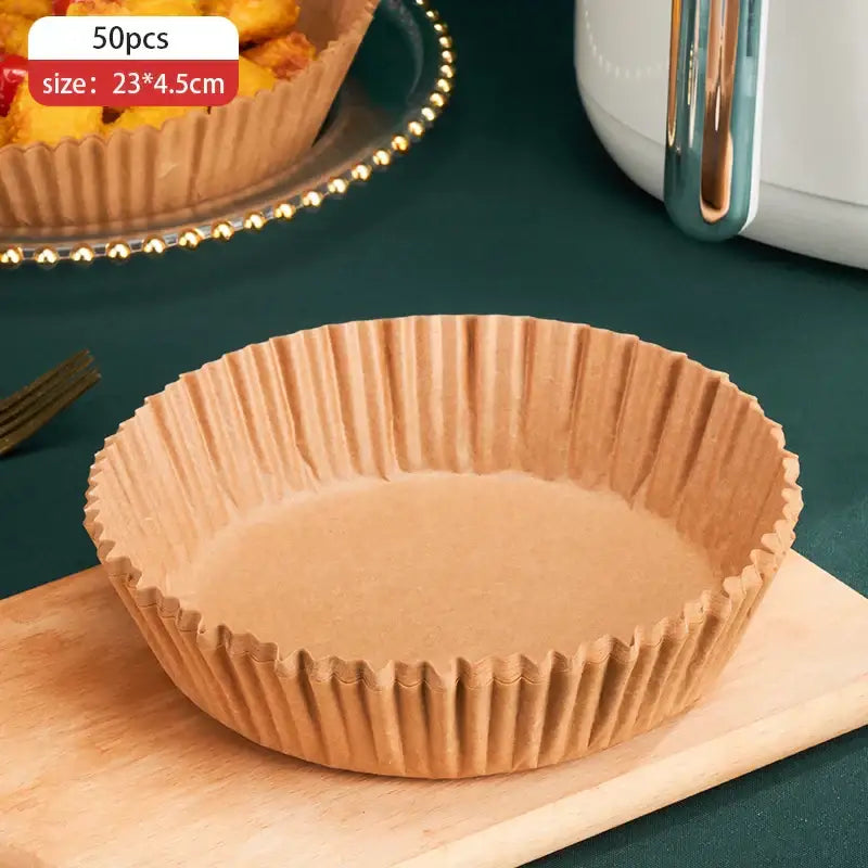 Brown non-stick barbecue paper baking cups kitchen cooking plate