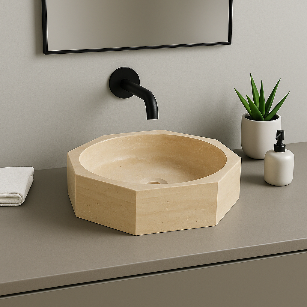 Light Beige Marble Sink