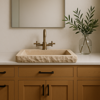 Troia Light Travertine Sink