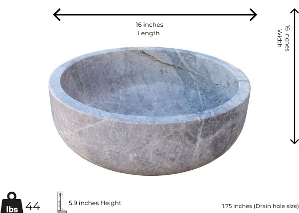 Sirius Silver Marble Sink