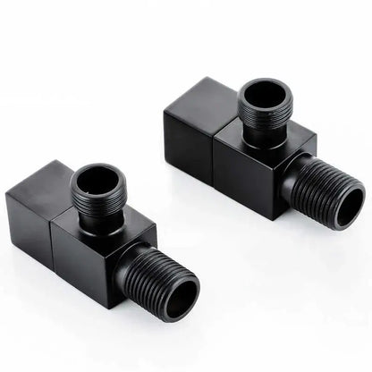 Brus gold corner valve matte black stainless steel bathroom faucet