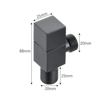 Brus gold corner valve matte black stainless steel bathroom faucet