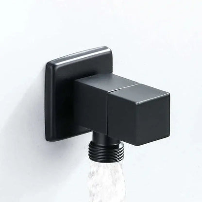Brus gold corner valve matte black stainless steel bathroom faucet