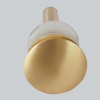 Brushed gold basin sink drain with overflow round bathroom waste drainer