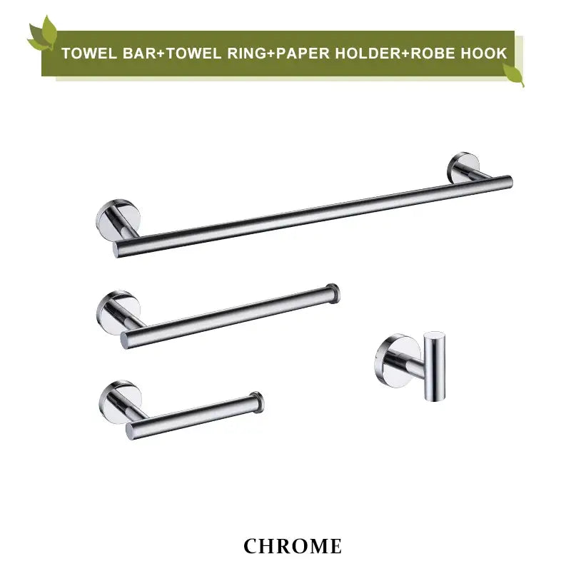 Brushed gold bathroom accessories set hand towel bar and paper holder