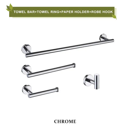 Brushed gold bathroom accessories set hand towel bar and paper holder