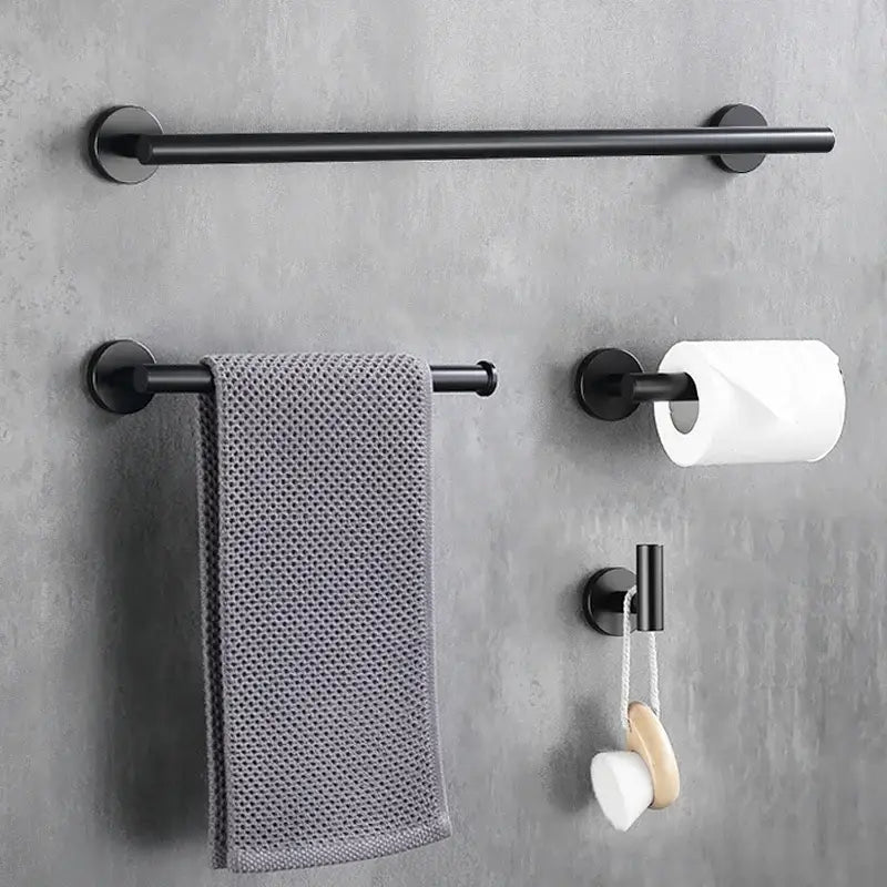 Brushed gold bathroom accessories set hand towel bar and paper holder