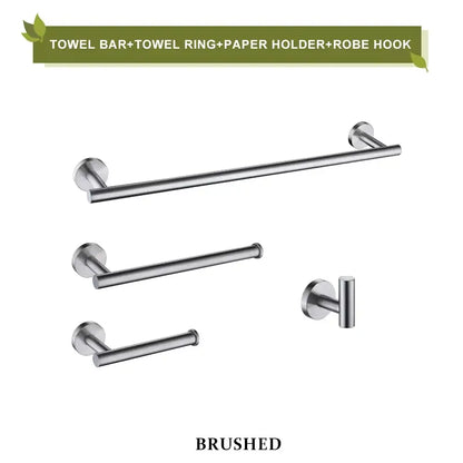 Brushed gold bathroom accessories set hand towel bar and paper holder