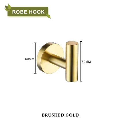Brushed gold bathroom accessories set hand towel bar and paper holder