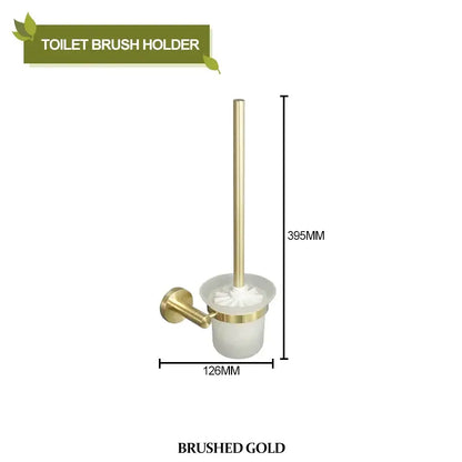 Brushed gold bathroom pendant set with towel bar and paper holder