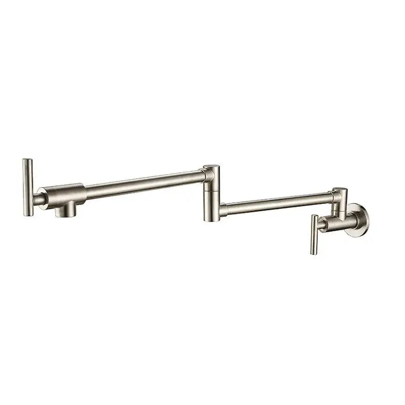Brushed gold foldable pot filler faucet – kitchen wall mount