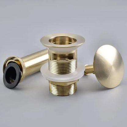 Brushed gold pop-up drain stopper 2-pack – bathroom sink drains