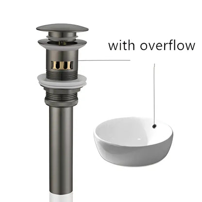 Brushed gold pop-up drain stopper 2-pack – bathroom sink drains