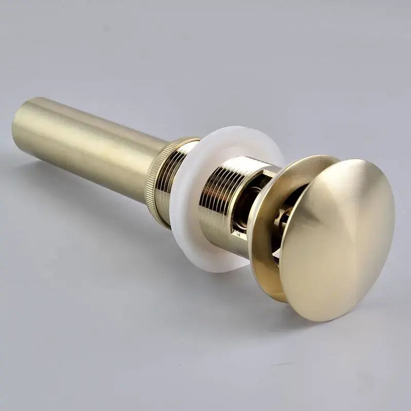 Brushed gold pop-up drain stopper 2-pack – bathroom sink drains