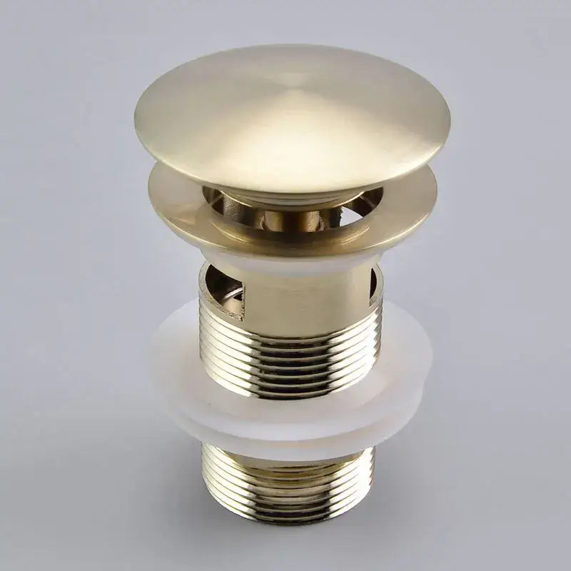 Brushed gold pop-up drain stopper 2-pack – bathroom sink drains