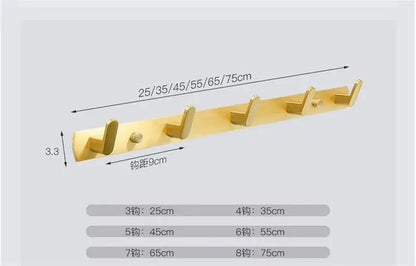 Brushed gold robe hooks bathroom and kitchen wall hardware