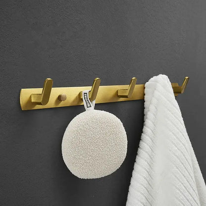 Brushed gold robe hooks bathroom and kitchen wall hardware