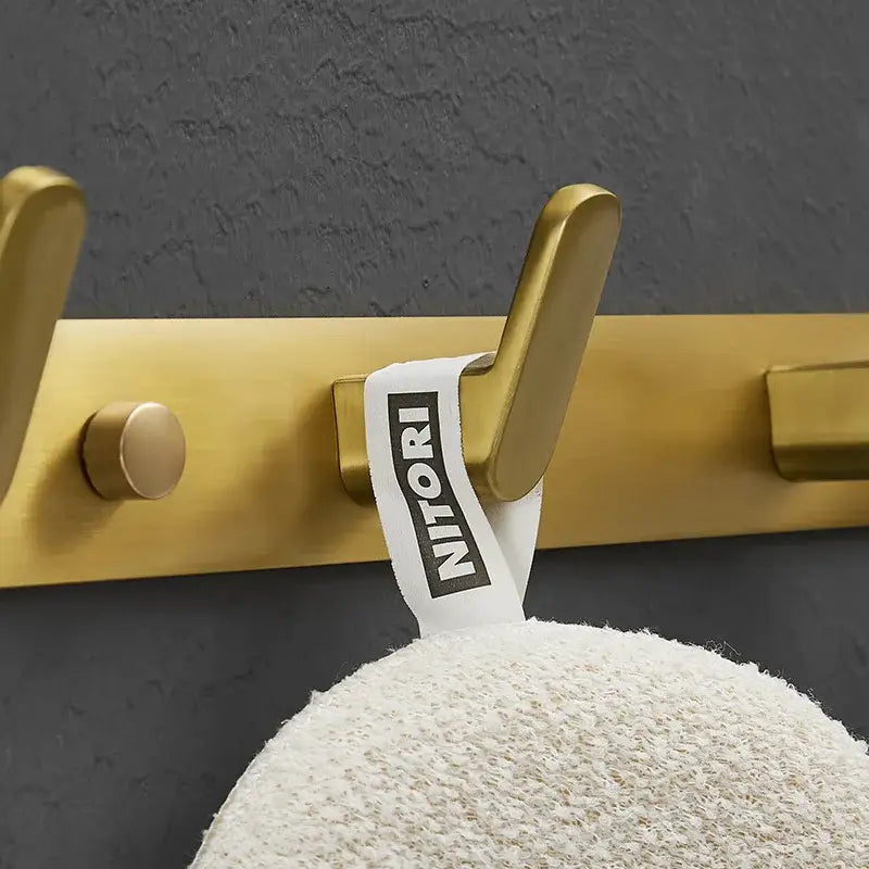 Brushed gold robe hooks bathroom and kitchen wall hardware
