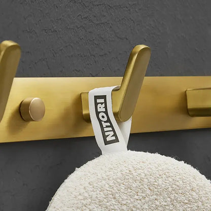 Brushed gold robe hooks bathroom and kitchen wall hardware