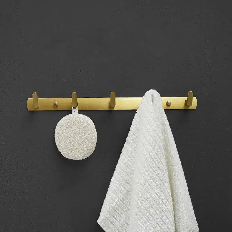 Brushed gold robe hooks bathroom and kitchen wall hardware