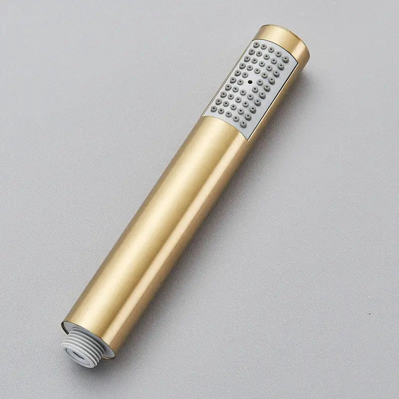 Brushed gold round hand shower bathroom nozzle sprayer