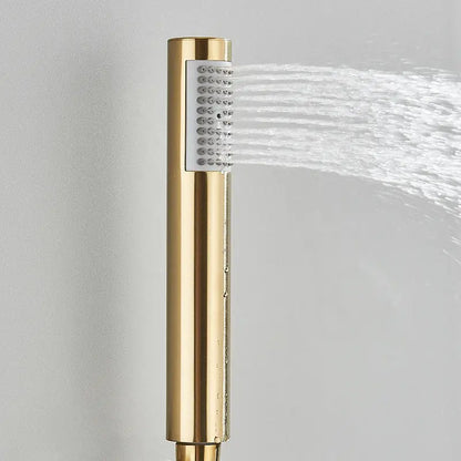Brushed gold round hand shower bathroom nozzle sprayer
