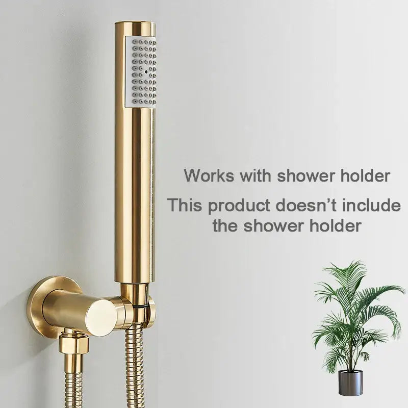 Brushed gold round hand shower bathroom nozzle sprayer