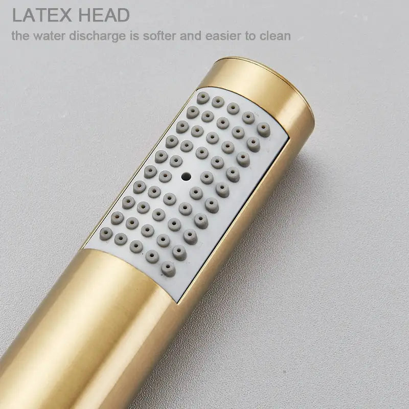 Brushed gold round hand shower bathroom nozzle sprayer