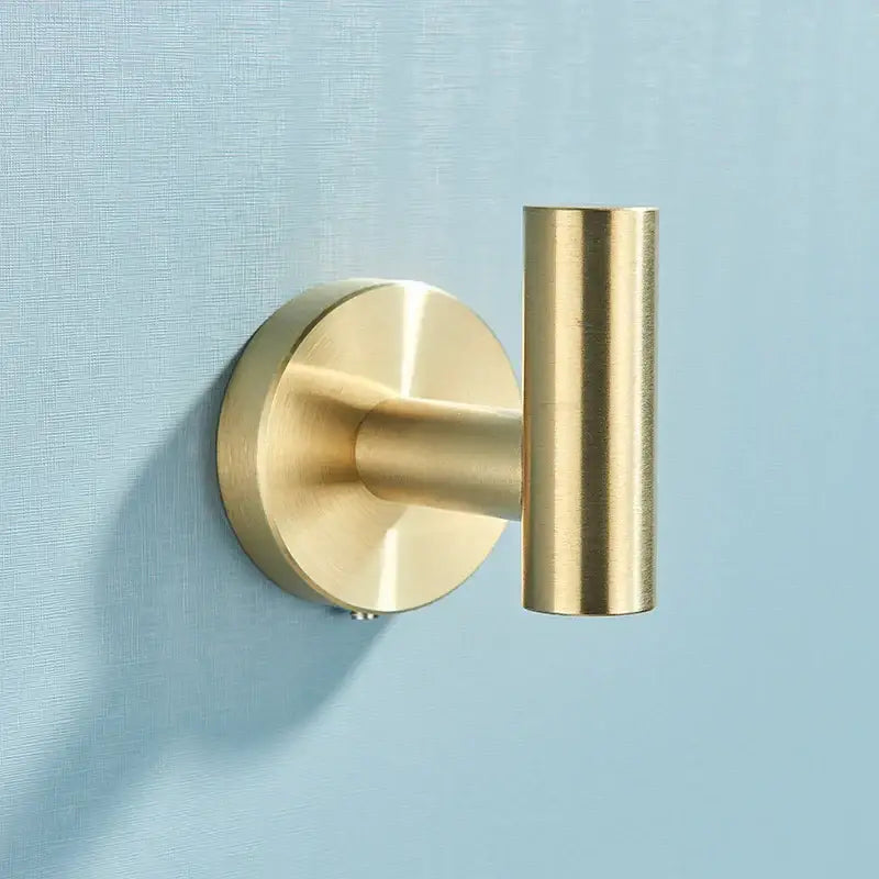 Brushed gold stainless steel bathroom accessories set – bathroom