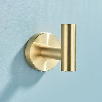 Brushed gold stainless steel bathroom accessories set – bathroom