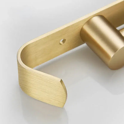 Brushed gold swivel towel hanger triple arm bathroom rack