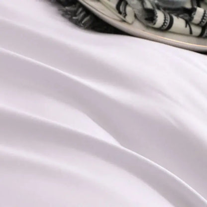 Brushed hotel style white & gray bedding sets bedroom duvet cover