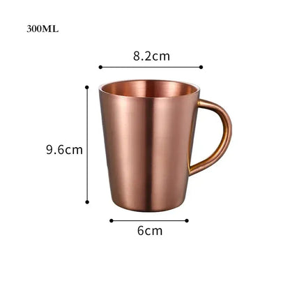 Brushed metallic stainless steel thermal mug set kitchen drinkware